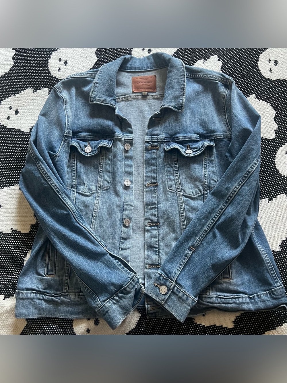 Lucky Brand Women’s XL Denim Shrunken Trucker Jacket